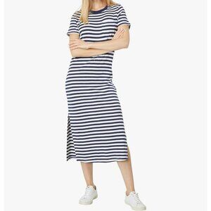 Outerknown Dress Size M Dark Navy Salt Stripe Neptune Tee Crew Neck dress